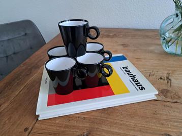 5 x mok beker Rosti Mepal - zwart - wit beschikbaar voor biedingen