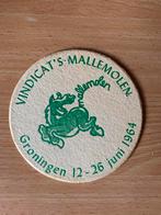 Oud bierviltje Oranjeboom Vindicat’s Mallemolen 1964, Verzamelen, Biermerken, Ophalen of Verzenden, Zo goed als nieuw, Viltje(s)