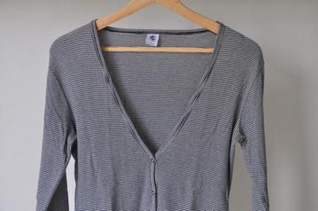 Petit Bateau vestje maat L smalle streepjes blauw wit beschikbaar voor biedingen