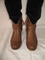 Croco Leren Country Western Laarzen Cognac Lichtbruin Mt 39, Ophalen, Bruin, Online, Lage of Enkellaarzen
