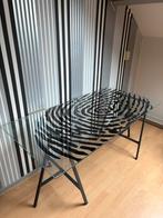 Ikea glazen tafelblad met onderstel, Ophalen, Gebruikt, Bureau