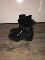 Super gave zwarte leren laarsjes, maat 37, goed!!, Zwart, Lage of Enkellaarzen, Ophalen of Verzenden, Onbekend