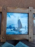Delfts blauw Tegel  met zeilboot, Antiek en Kunst, Ophalen of Verzenden
