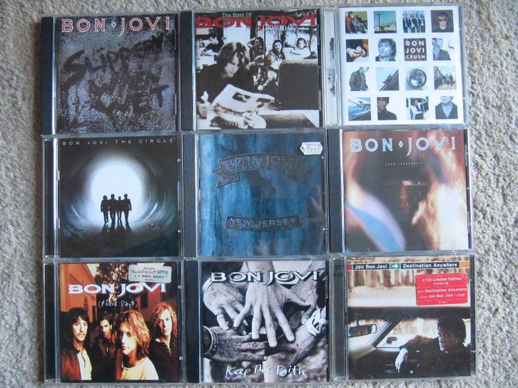 Bon Jovi - 9 cd's, Cd's en Dvd's, Cd's | Hardrock en Metal, Gebruikt, Ophalen of Verzenden