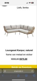 Loungeset Kanpur - wicker/metaal, Tuin en Terras, 5 zitplaatsen, Gebruikt, Ophalen of Verzenden, Loungeset