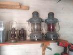 Vintage Scheepslampen Set, Huis en Inrichting, Lampen | Hanglampen, Gebruikt, Vintage, Ophalen of Verzenden, Glas