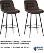 Bar Kruk Ebony Bruin  Microfiber €54,95p/st. incl.btw
