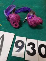 vogels met klem paars 2 stuks [a930], Diversen, Kerst, Ophalen of Verzenden, 'T Olde Gre-j, Info@toldegrej.nl, Endepoelstraat 20f Didam