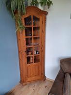 Houten Hoekkast met Glasdeur, Huis en Inrichting, Kasten | Buffetkasten, Ophalen, Minder dan 50 cm, Glas, Landelijk