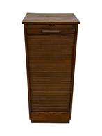 Vintage eiken houten archiefkast rolluik roldeurkast 50's, Huis en Inrichting, Kasten | Roldeurkasten en Archiefkasten, Gebruikt