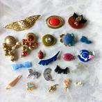 partijtje vintage broches, Ophalen of Verzenden, Gebruikt, Overige kleuren, Overige materialen