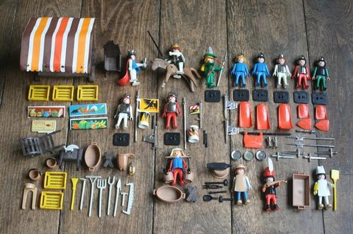 12 sets playmobil middeleeuwen ridders boeren (jaren 70), Kinderen en Baby's, Speelgoed | Playmobil, Gebruikt, Complete set, Verzenden