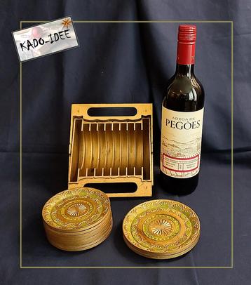 DESCO Florentijnse onderzetters in houder # COMPLEET ! beschikbaar voor biedingen