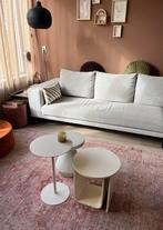 Kwantum beige bijzettafel lavinio. Trendy, modern, hout, Ophalen, Minder dan 45 cm, Minder dan 55 cm, Rond