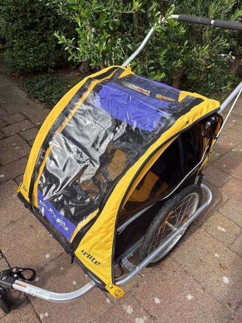 Mooie Fietskar Burley 2 kids, Fietsen en Brommers, Fietsaccessoires | Aanhangers en Karren, Zo goed als nieuw, Kinderkar, Opvouwbaar