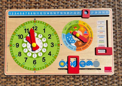 Goula houten leerklok, Kinderen en Baby's, Speelgoed | Kinderpuzzels, Nieuw, Ophalen of Verzenden