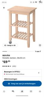 2x gebruikte Bekvam Ikea Trolleys met lichte gebruikssporen, Ophalen, Gebruikt, 50 tot 100 cm, Minder dan 100 cm