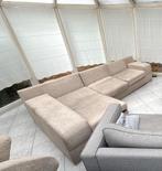 Beige Hoekbank - Gratis Ophalen, Huis en Inrichting, Ophalen, Gebruikt, Stof