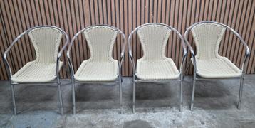 19 x Wicker Aluminium terrasstoelen cafe terras stoelen  beschikbaar voor biedingen