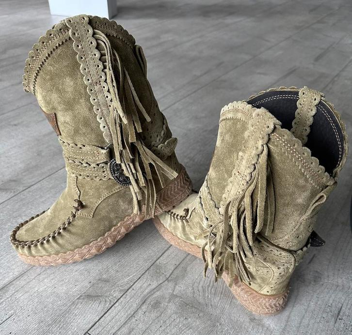 El vaquero, Arya Silverstone , 39, nieuwste najaarskleur, Kleding | Dames, Schoenen, Nieuw, Lage of Enkellaarzen, Groen, Ophalen of Verzenden