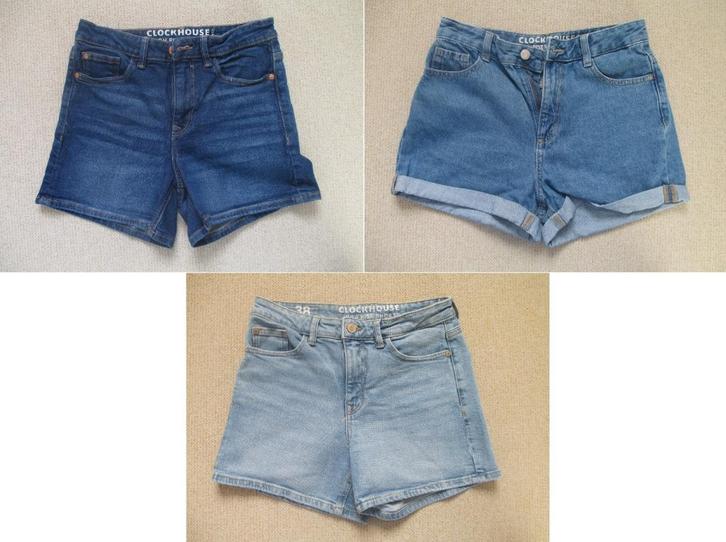 3 stuks Korte spijkerbroek maat 38 merk C&A, Kleding | Dames, Spijkerbroeken en Jeans, Zo goed als nieuw, W30 - W32 (confectie 38/40)