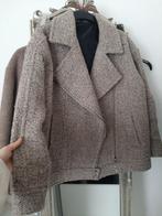 2nd day wollen jas taupe beige maat S 36, Kleding | Dames, Jassen | Winter, 2nd day, Verzenden, Beige, Zo goed als nieuw