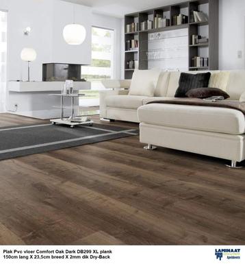 63m2 Plak Pvc Comfort Oak Dark met gratis Pvc lijm =€632 beschikbaar voor biedingen