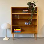- Vintage boekenkast, eiken, Deens -, Huis en Inrichting, Gebruikt, 100 tot 150 cm, ., 100 tot 150 cm