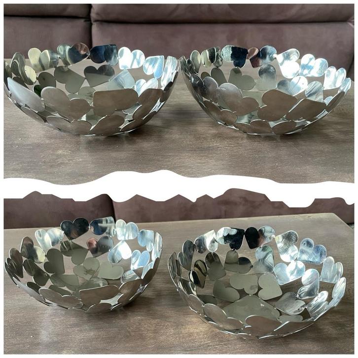 Zilveren schalen set, Huis en Inrichting, Woonaccessoires | Schalen en Manden, Zo goed als nieuw, Schaal, Rond, Overige materialen