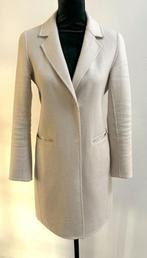 Hallhuber half lange dames mantel wol mix creme wit 36, Verzenden, Wit, Zo goed als nieuw, Maat 36 (S)