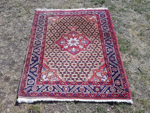 Prachtig zwaar oud Handgeknoopt Perzisch tapijt 106-142 cm., Antiek en Kunst, Antiek | Kleden en Textiel, Ophalen of Verzenden