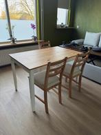 Eettafel met stoelen, Huis en Inrichting, Tafels | Eettafels, Ophalen, 100 tot 150 cm, 50 tot 100 cm, Zo goed als nieuw