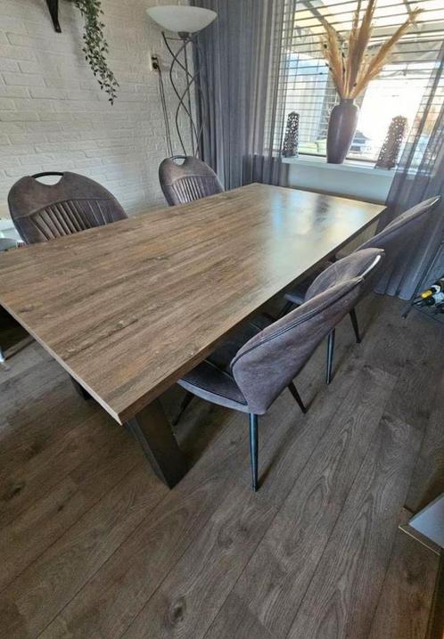 ZSM OPHALEN IN DUSSEN. EET-, SALON-, BIJZETTAFEL+STOELEN, Huis en Inrichting, Complete eetkamers, Gebruikt, 4 tot 6 stoelen, Ophalen