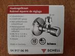 Hoekregelkraan Schell (2 stuks), 1/2 x 3/8 chrome, Ophalen of Verzenden, Nieuw, Chroom