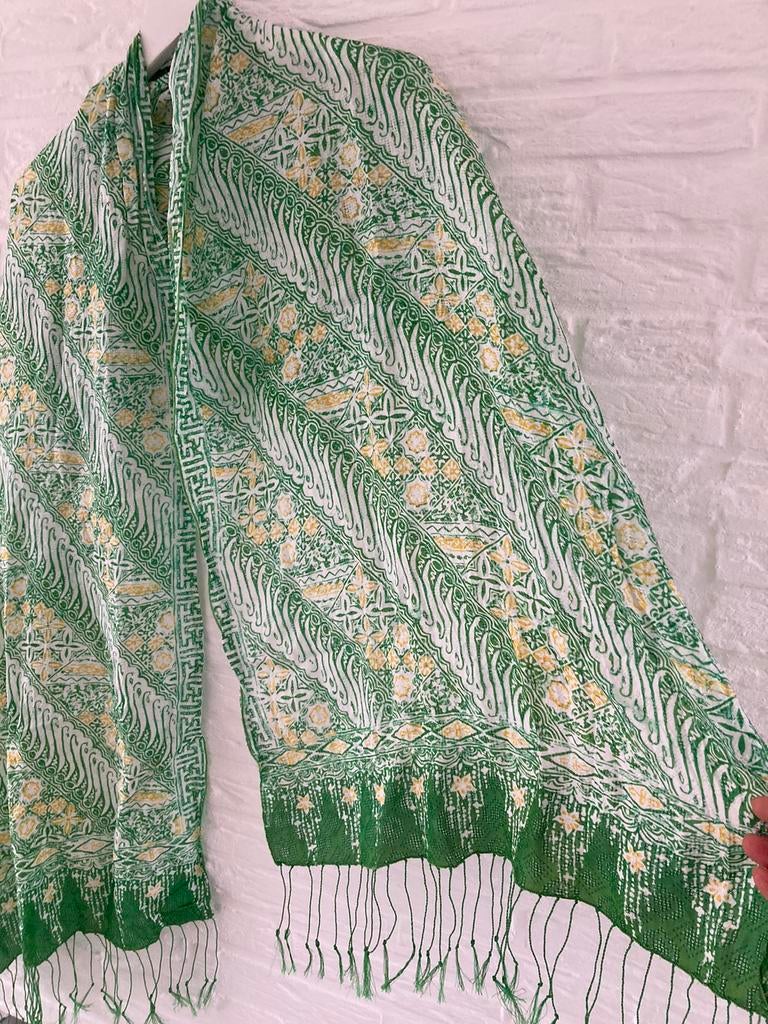 Prachtige SJAAL met Batik BlokPrint dessin (sissel anna), Kleding | Dames, Mutsen, Sjaals en Handschoenen, Zo goed als nieuw, Sjaal