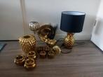 Partij gouden Woonaccessoires, Huis en Inrichting, Lampen | Tafellampen, Ophalen of Verzenden, Zo goed als nieuw, Minder dan 50 cm
