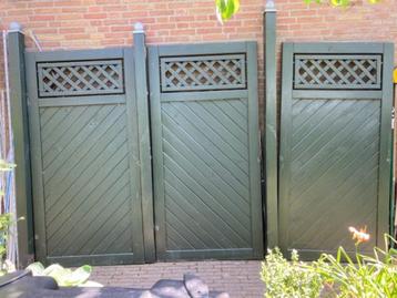 3 Schutting panelen 90x180 incl 3 palen beschikbaar voor biedingen