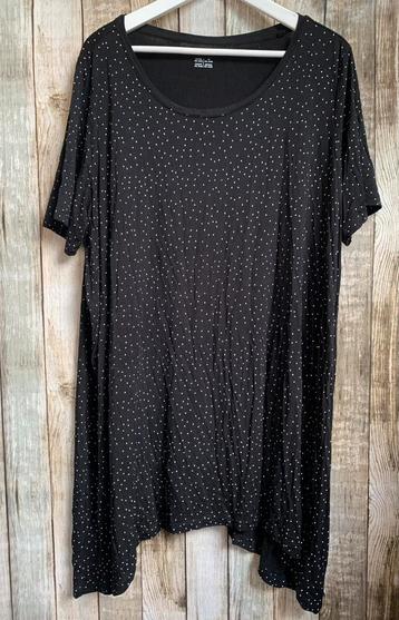 Zwart/Wit super leuk elastisch shirt (Maat XXL/52-54) beschikbaar voor biedingen