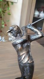 Bronzen beeld - Golfer, Antiek en Kunst, Ophalen of Verzenden