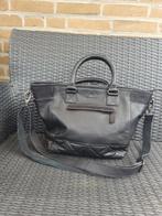 Micmacbags zwarte lederen schoudertas, Sieraden, Tassen en Uiterlijk, Tassen | Schoudertassen, Verzenden, Zo goed als nieuw, Zwart