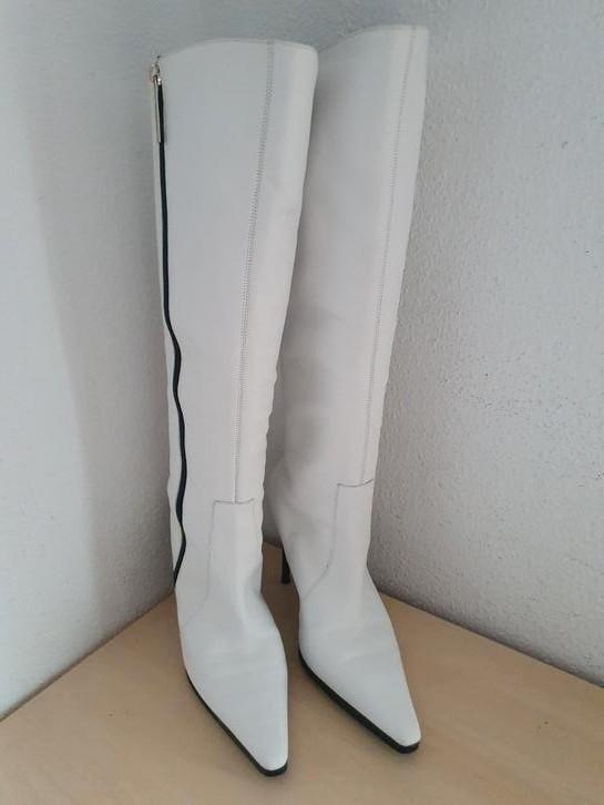 Datolli Braziliaanse witte leren laarzen maat  36, Kleding | Dames, Schoenen, Zo goed als nieuw, Hoge laarzen, Wit, Ophalen of Verzenden