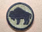 WWII US 92nd Infantry Division patch ribbed weave!, Verzamelen, Militaria | Tweede Wereldoorlog, Verzenden, Amerika, Embleem of Badge
