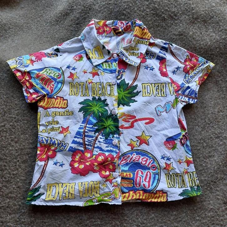 retro Hawai kinder overhemd, Kinderen en Baby's, Kinderkleding | Maat 104, Jongen, Overhemd of Blouse, Ophalen of Verzenden