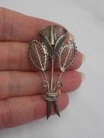 Zilveren filigrain broche nr.852, 4 tot 7 cm, Verzenden, Zo goed als nieuw, Zilver