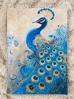 Handgemaakte aquarelschilderij pauw | A4 formaat, Ophalen of Verzenden
