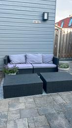 Loungeset tuin antraciet, Tuin en Terras, Ophalen, 4 zitplaatsen, Kunststof, Zo goed als nieuw
