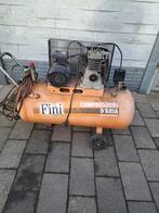 Fini Compressor D'aria - Gebruikt 2 cilinder 100 liter tank, Gebruikt, 6 tot 10 bar, Ophalen of Verzenden, Minder dan 200 liter/min