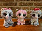 3 poezen van ty beanie babies baby 15 cm groot, Ophalen of Verzenden, Zo goed als nieuw, Poes