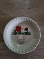Bord Apple pie recept, Huis en Inrichting, Ophalen of Verzenden, Gebruikt, Overige stijlen, Bord(en)