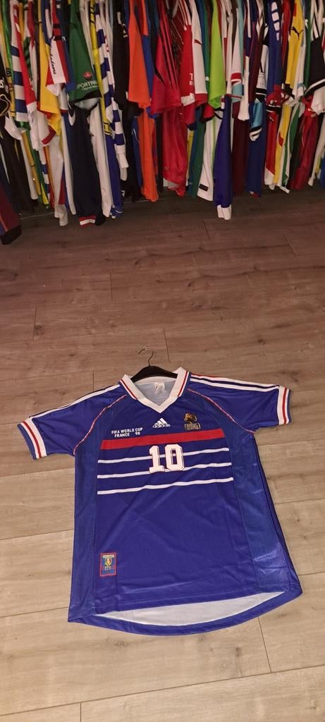 WK 1998 winnaars voetbalshirt Frankrijk maat M, Ophalen of Verzenden, Zo goed als nieuw, Buitenlandse clubs, Shirt
